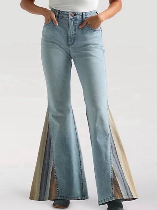 Wrangler Denim - Wrangler X Pendelton Women's Trumpet Flare Jean Western Cowgirl 29 Long Tall